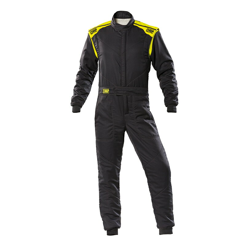 OMP FIRST-S SUIT MY2020 アンスラサイト×蛍光イエロー(184) レーシングスーツ FIA8856-2018公認 Anthracite×Fluo yellow