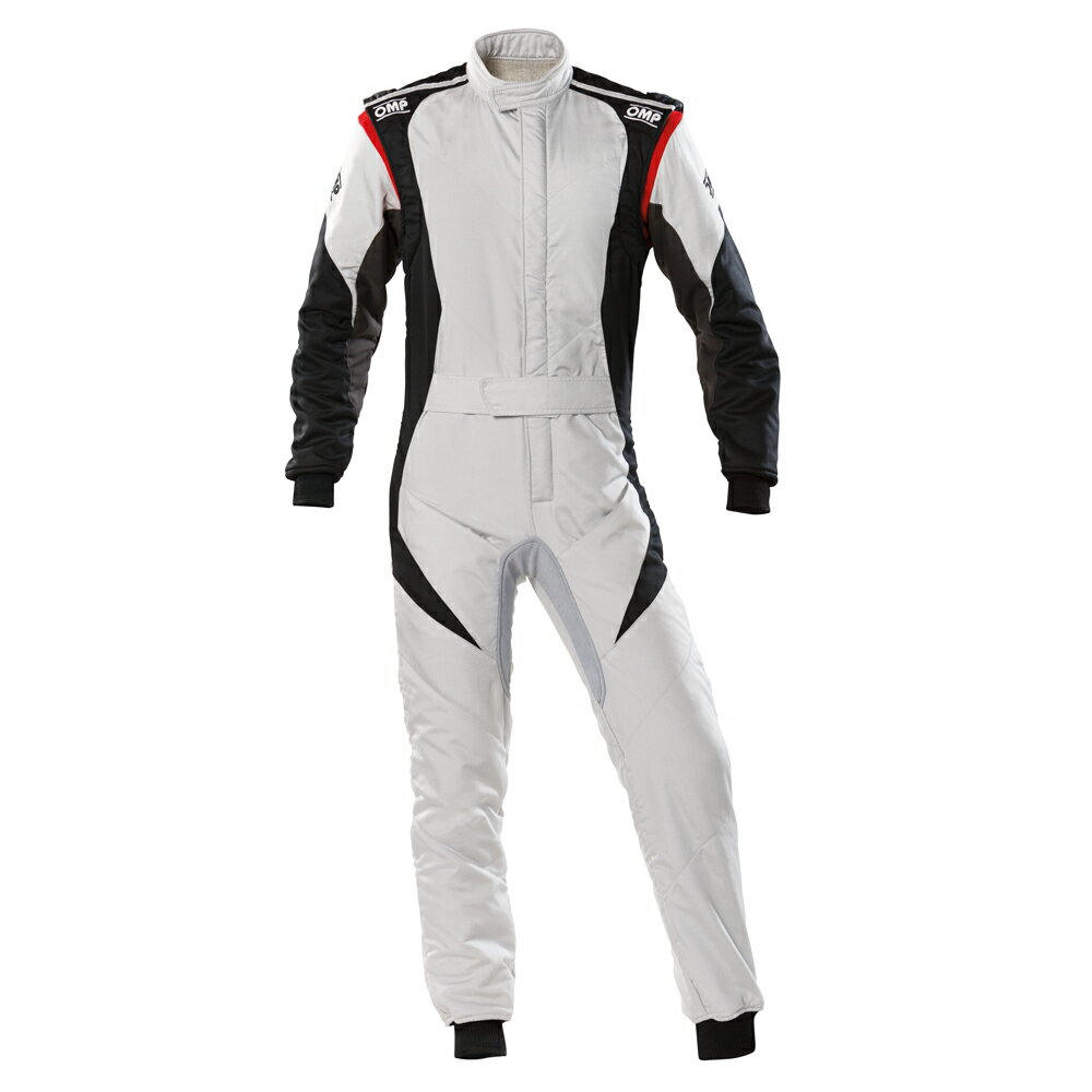 OMP FIRST-EVO SUIT MY2020 ライトグレー×ブラック(089) レーシングスーツ FIA8856-2018公認 Silver×Black