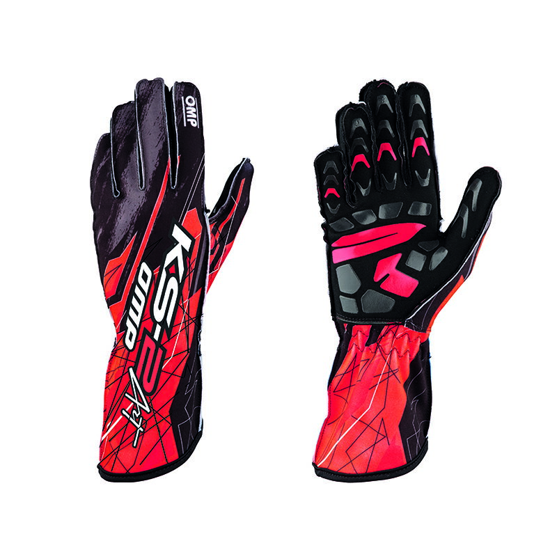 OMP KS-2 Art GLOVE MY2020 レッド×ブラック（RED/BLACK） レーシンググローブ レーシングカート・走行会用