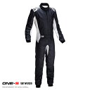 OMP ONE-S SUIT MY2020 ブラック×ホワイト(071) レーシングスーツ FIA8856-2000公認 Black (IA0-1860-A01-071)