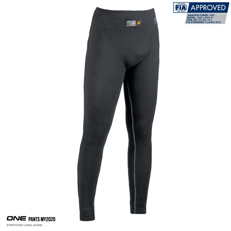 アウトレットセール！2020-22モデル OMP インナーウェア ONE BOTTOM PANTS MY2020 ブラック (IAA/761071) FIA8856-2018公認