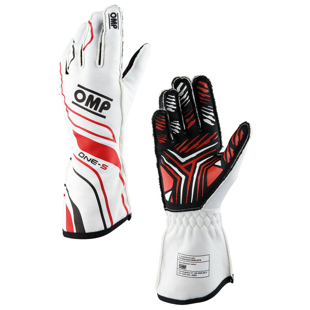 OMP ONE-S GLOVE MY2020 ホワイト(W) レーシンググローブ FIA公認8856-2018 WHITE