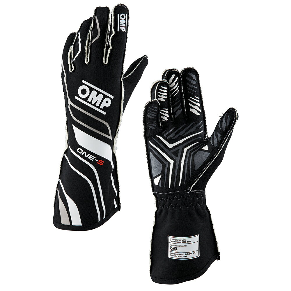 OMP ONE-S GLOVE MY2020 ブラック(N) レーシンググローブ FIA公認8856-2018 BLACK