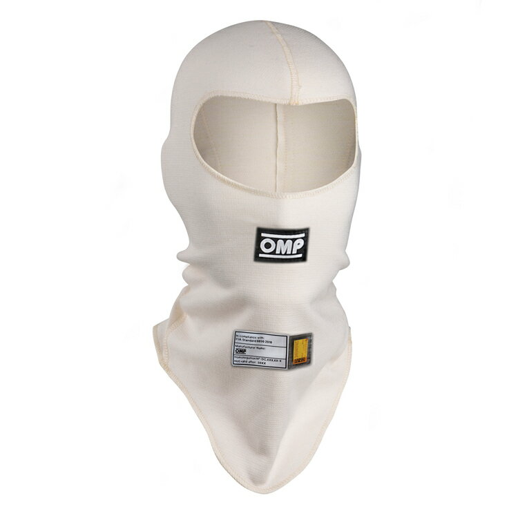 OMP インナーウエア FIRST BALACLAVA MY2022 フェイスマスク ホワイト FIA公認8856-2018規格 (IAA/770020)