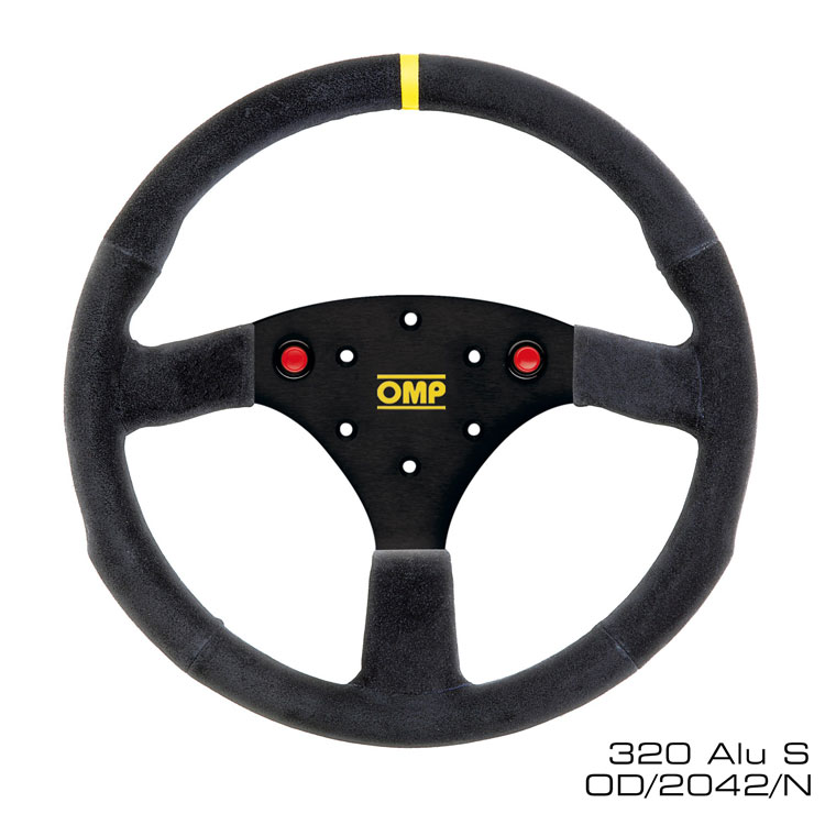 乐天商城 - OMP ステアリング OD0-2042-A02 ALU-S 320 ブラック スエード フラットタイプ (OD0-2042-A02-071)