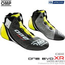 在庫限り:OMP ONE EVO XR SHOES MY2021 ブラック×シルバー×イエロー(370) レーシングシューズ FIA公認8856-2018 BLACK×SILVER×YELLOW (IC805E370)