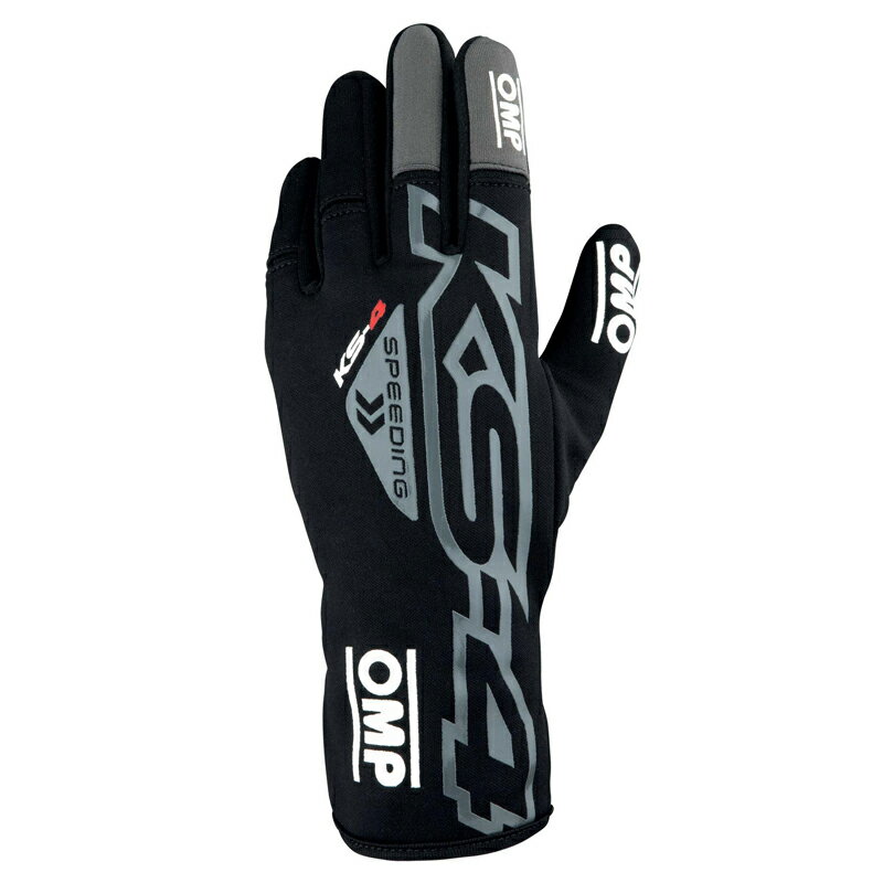 OMP KS-4 GLOVE ブラック レーシンググローブ MY2023 レーシングカート・走行会用 (KB0-2750-A01-071)