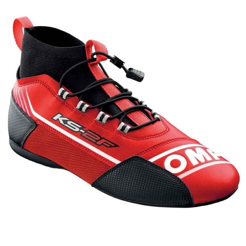 OMP KS-2F SHOES レッド×ブラック レーシングシューズ MY2023 レーシングカート・走行会用 (KC0-0830-A01-060)