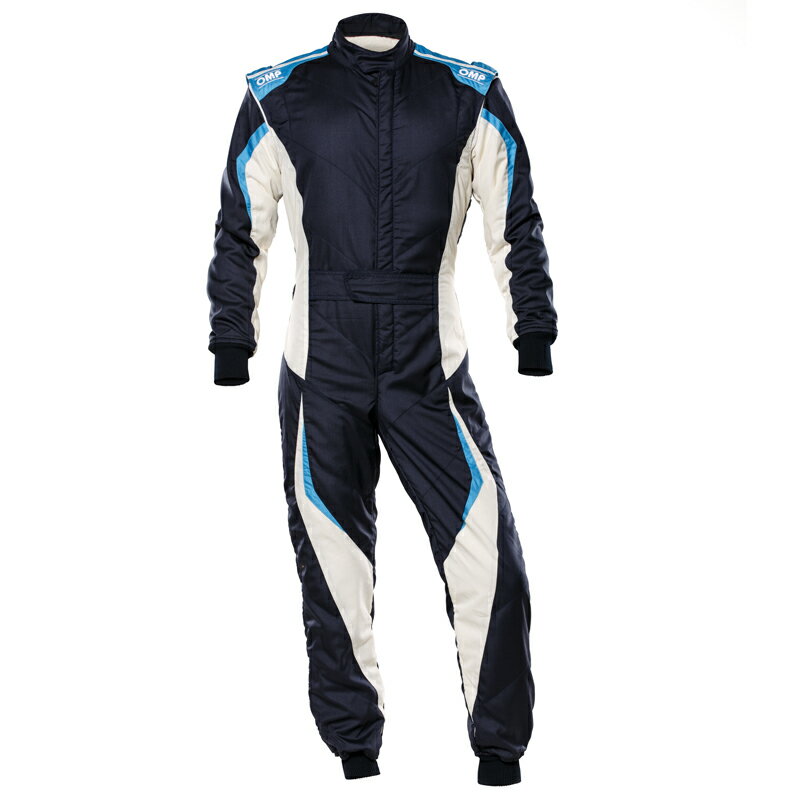 OMP TECNICA EVO SUIT MY2023 ネイビーブルー×シアン (246) レーシングスーツ FIA8856-2018公認モデル (IA0-1859-B01-246)