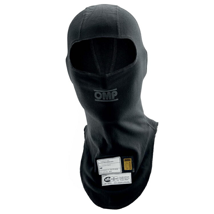 OMP フェイスマスク ONE EVO BALACLAVA ブラック シングルホール MY2023 FIA8856-2018公認 (IE0-0791-A01-071)