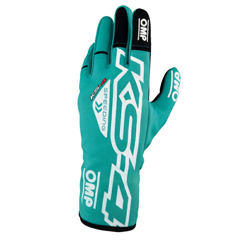 在庫限り：OMP KS-4 GLOVE ミントグリーン レーシンググローブ MY2023 レーシングカート・走行会用 (KB..