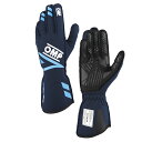 2024NEWモデル！OMP ONE EVO-FX GLOVE ネイビーブルー レーシンググローブ FIA公認8856-2018 (IB0-0773-A01-244)