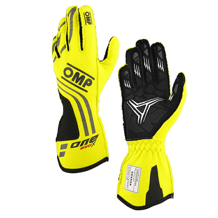 2024NEWモデル！OMP ONE EVO-X GLOVE イエロー レーシンググローブ FIA公認8856-2018 (IB0-0775-A01-099)