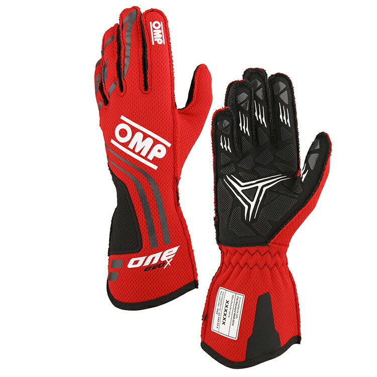 OMP ONE EVO-X GLOVE レッド MY2024 レーシンググローブ FIA公認8856-2018 (IB0-0775-A01-061)