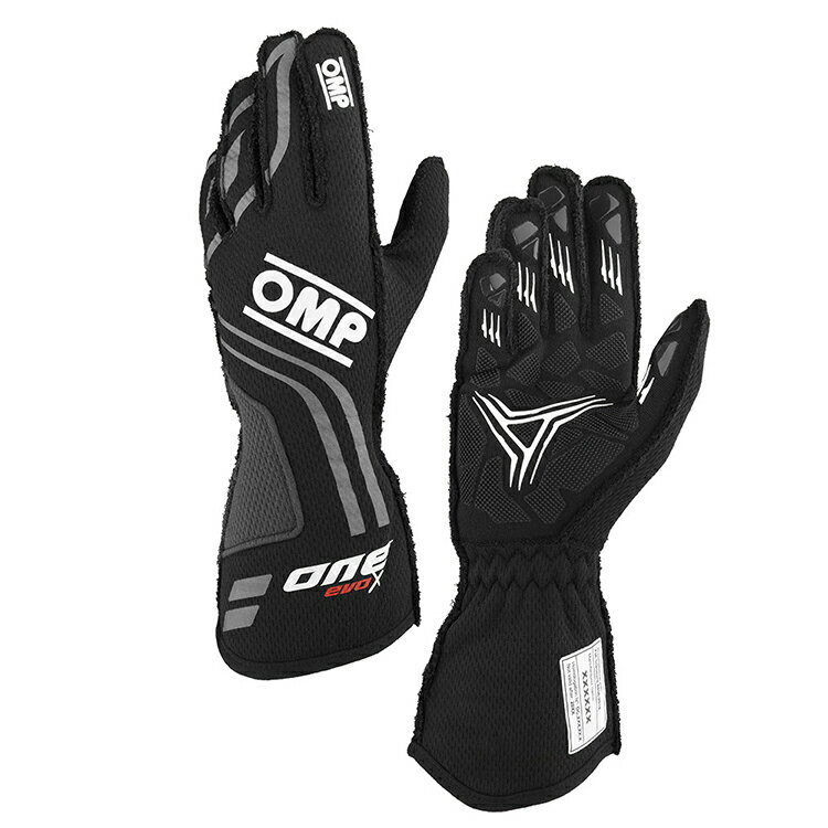 OMP ONE EVO-X GLOVE ブラック MY2024 レーシンググローブ FIA公認8856-2018 (IB0-0775-A01-071)