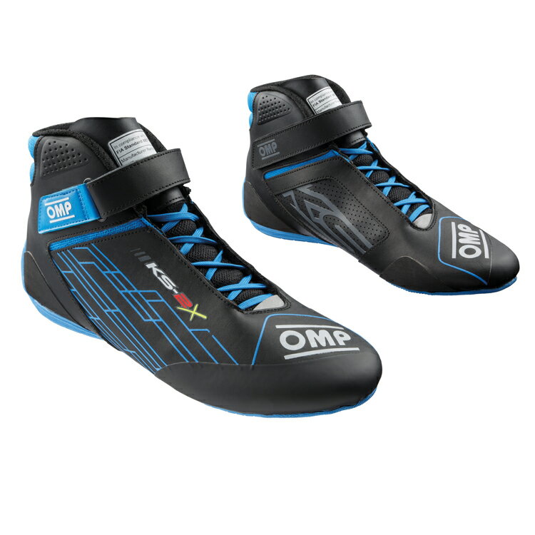 Rakuten - OMP KS-2X FIA SHOES ブラック×シアン(275) レーシングシューズ FIA8877-2022公認モデル レーシングカート・走行会用 (KC0-0839-A01-275) MY2026