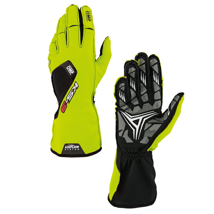 OMP KS-3 GLOVE イエロー×ブラック(059) レーシンググローブ レーシングカート・走行会用 (KB0-2756-A01-059) MY2026