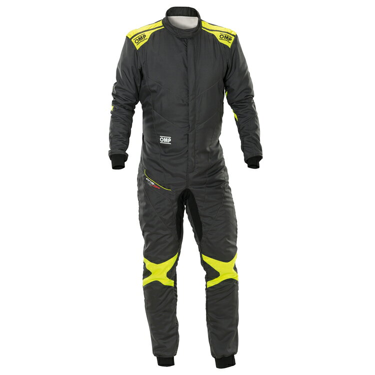 Rakuten - OMP ONE EVO AIR SUIT アイアングレー×イエロー(184) レーシングスーツ FIA8856-2018公認モデル (IA0-1879-A01-184) MY2026