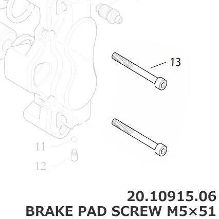 birel ӥ ֥졼ƥ BRAKE PAD SCREW M551 (20.10915.06) 졼󥰥 (No,13) 1