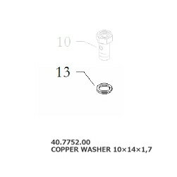 birel ビレル ブレーキシステム COPPER WASHER 10×14×1,7(40.7752.00) レーシングカート用 (No,13) 1点