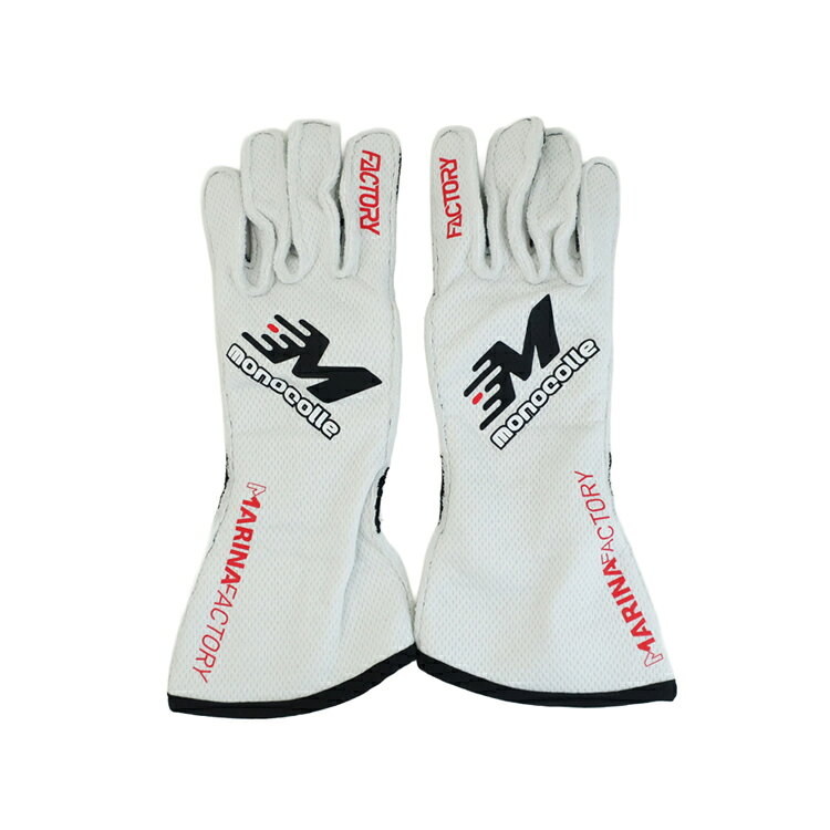 Rakuten - monocolleデザイン MARINA Factory White（ホワイト） Mサイズ FIA公認 オリジナル レーシンググローブ FIA8856-2018