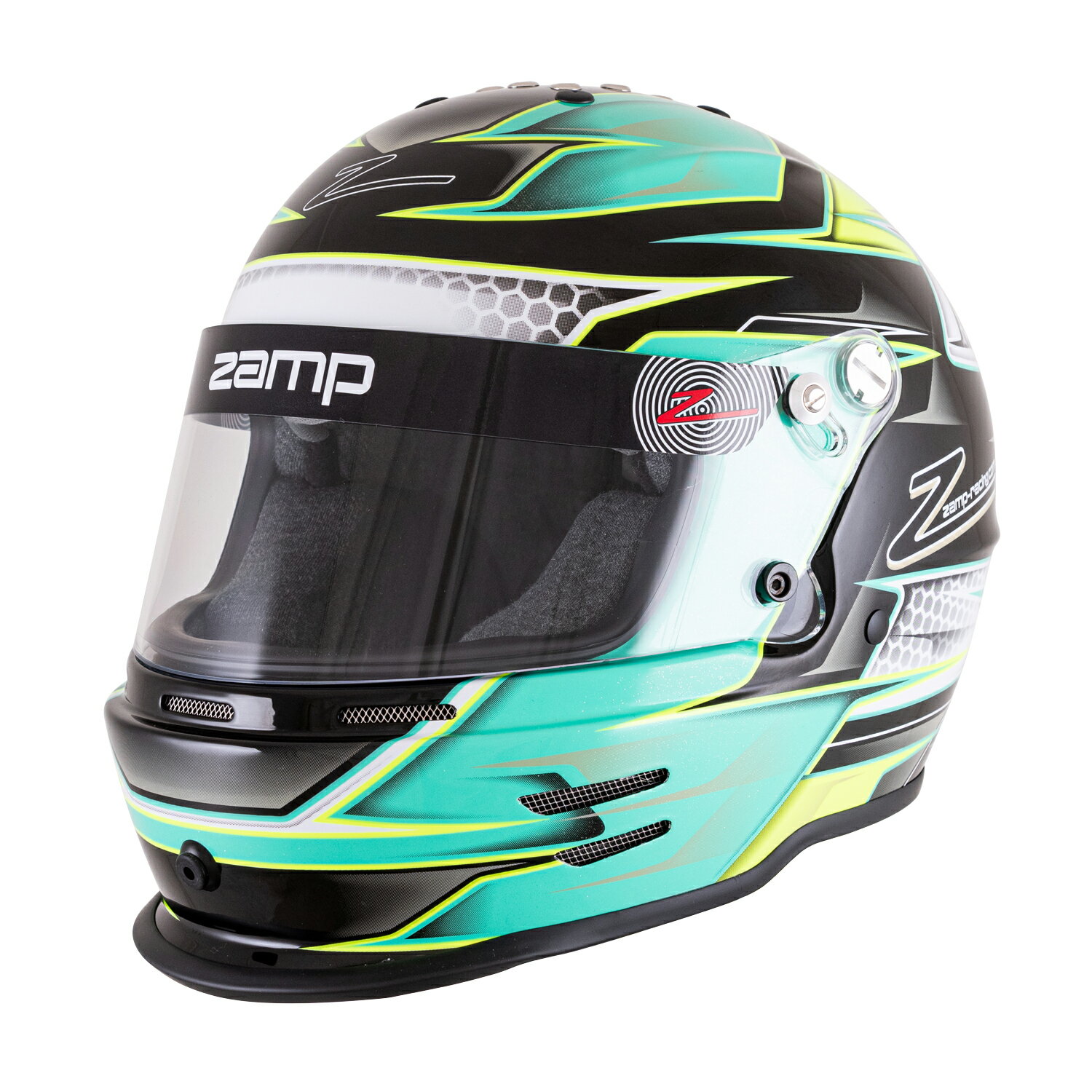 Zamp Helmet RZ-42Y Youth Snell CMR2016規格 Green/Silver グリーン/シルバー （ザンプ ヘルメット）ジュニアカート レーシングカート..