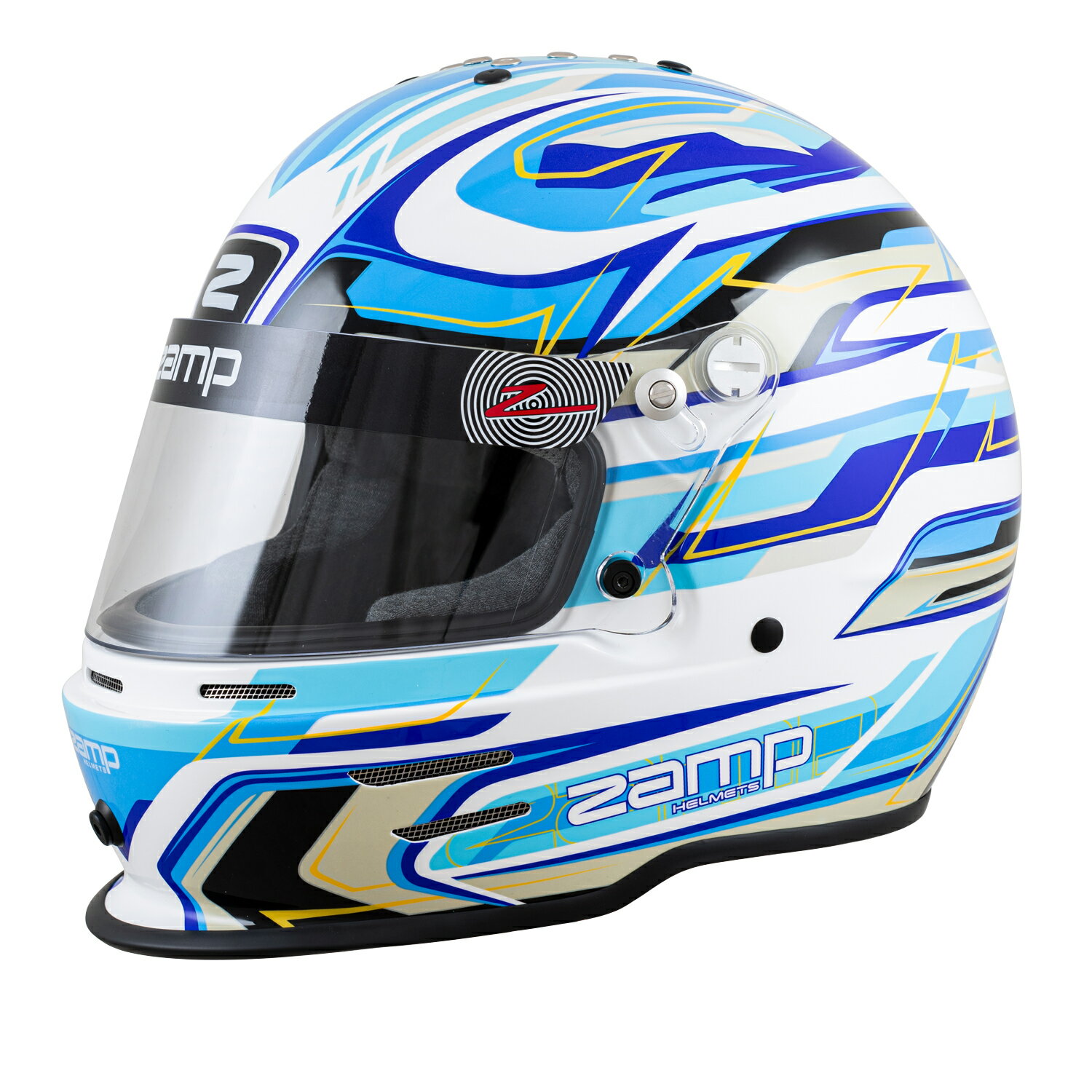 Zamp Helmet RZ-42Y Youth Snell CMR2016規格 White/Blue/Light Blue ホワイト/ブルー （ザンプ ヘルメット）ジュニアカート レーシン..