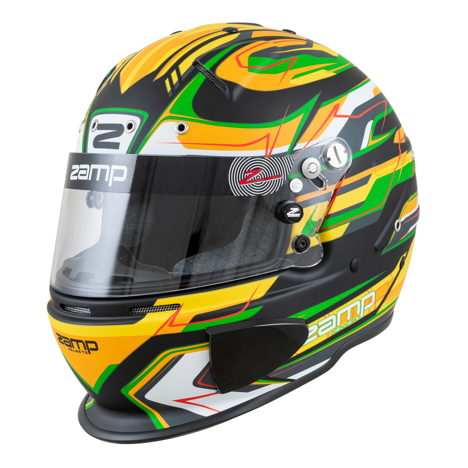 Zamp Helmet RZ-70E Switch Matte Green/Black マット グリーン ブラック グラフィック Snell SA2020 / FIA 8859-2015 ザンプヘルメッ..
