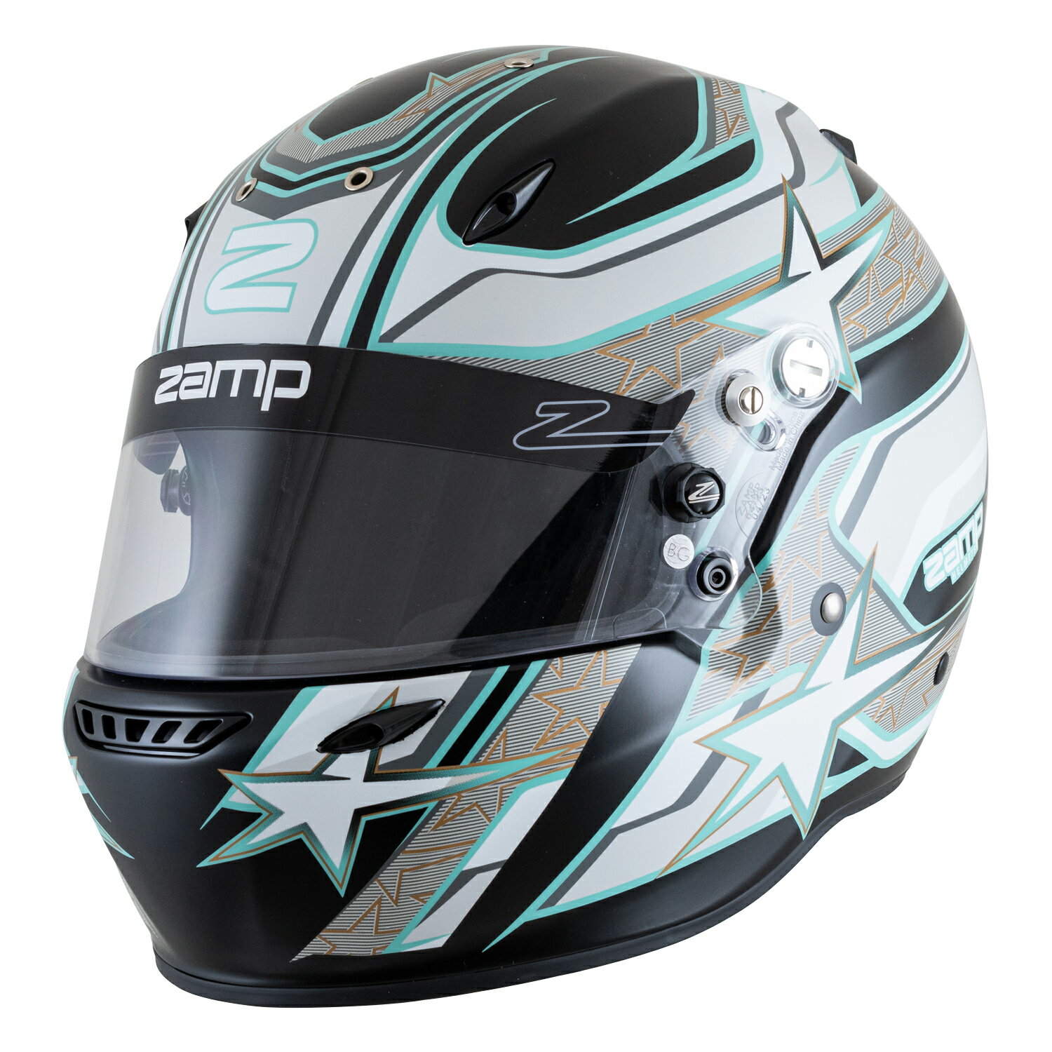 Zamp Helmet ZR-72 Graphic Matte Black/Gray/Lt Gray マットブラック/グレイ/ライトグレー グラフィック Snell SA2020 / FIA 8859-201..