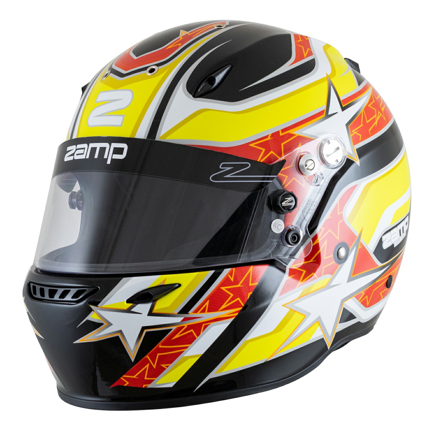 Zamp Helmet ZR-72 Graphic Gloss Black/Yellow/Orange グロス ブラック/イエロー/オレンジ グラフィック Snell SA2020 / FIA 8859-201..