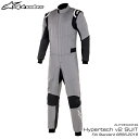 2020-23モデル アルパインスターズ HYPERTECH v2 SUIT ミッドグレイ×ブラック (971) レーシングスーツ FIA8856-2018公認モデル AUTO RACING SUIT (3350220-971) MY2020