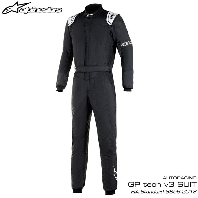 在庫限り 2021-23モデル アルパインスターズ GP TECH v3 SUIT ブラック(10) レーシングスーツ FIA8856-2018公認モデル AUTO RACING SUIT (3354020-10) MY2020