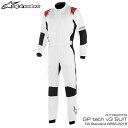 2021-23モデル アルパインスターズ GP TECH v3 SUIT ホワイト×レッド(23) レーシングスーツ FIA8856-2018公認モデル AUTO RACING SUIT ..