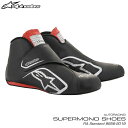 2020NEWモデル アルパインスターズ レーシングシューズ SUPERMONO SHOES ブラック×レッド(13) FIA8856-2018公認モデル AUTO RACING SHOES (2716020-13)