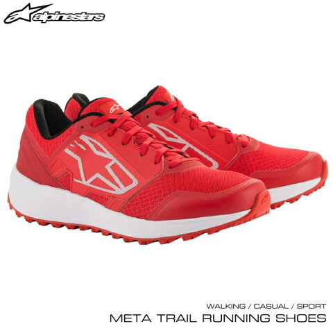 2020年NEWモデル! アルパインスターズ META TRAIL RUNNING SHOES レッド×ホワイト(32) ウォーキング・カジュアル・スポーツシューズ (2654820-32)