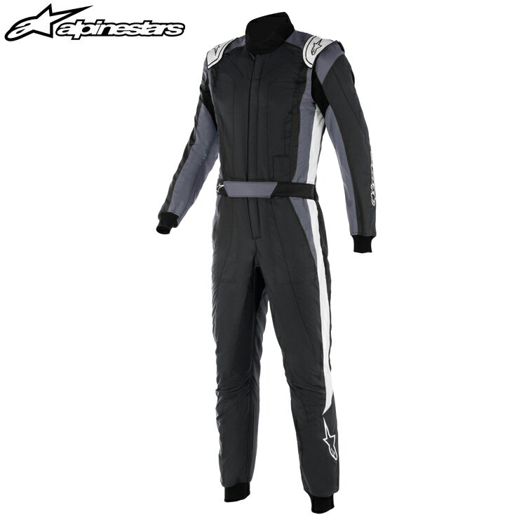 アルパインスターズ GP PRO COMP V2 SUIT ブラック×アスファルト×ホワイト (1128) レーシングスーツ FIA8856-2018公認モデル (3352022-1128) MY2022