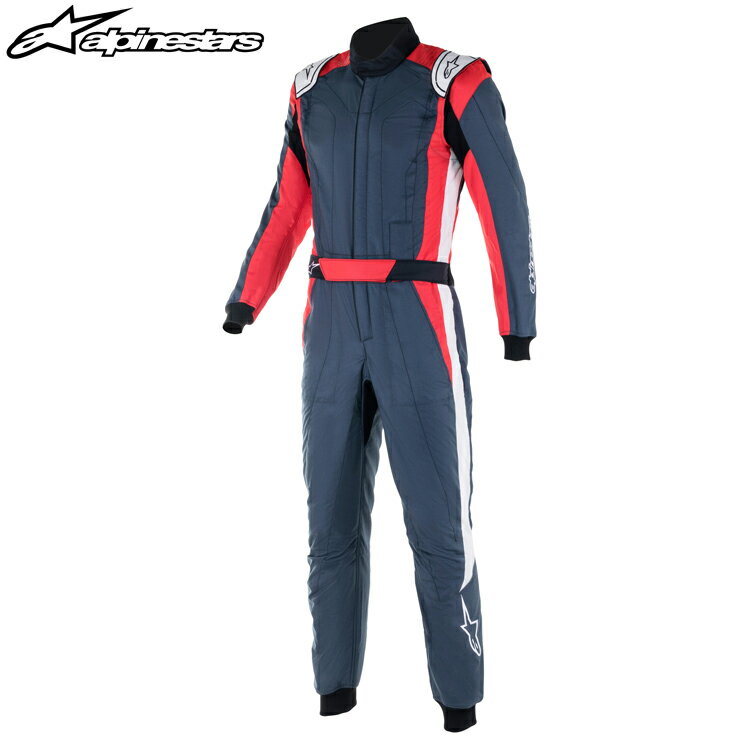 在庫限り：アルパインスターズ GP PRO COMP V2 SUIT アスファルト×レッド×ホワイト (9122) レーシングスーツ FIA8856-2018公認モデル (3352022-9122) MY2022