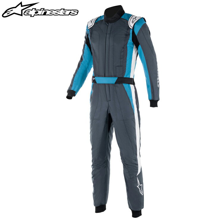 アルパインスターズ GP PRO COMP V2 SUIT アスファルト×シアン×ホワイト (9172) レーシングスーツ FIA8856-2018公認モデル (3352022-91..