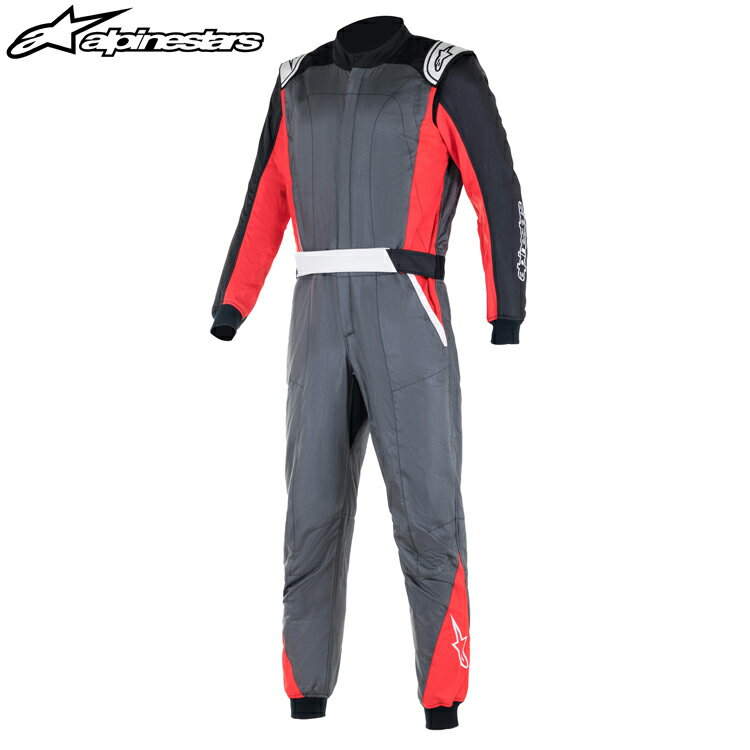 アルパインスターズ ATOM SUIT アンスラサイト×レッド×ブラック (1436) レーシングスーツ FIA8856-2018公認モデル (3352722-1436) MY2022