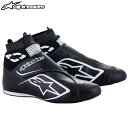 アルパインスターズ レーシングシューズ SUPERMONO V2 SHOES ブラック×ホワイト (12) FIA8856-2018公認モデル AUTO RACING SHOES (2716..