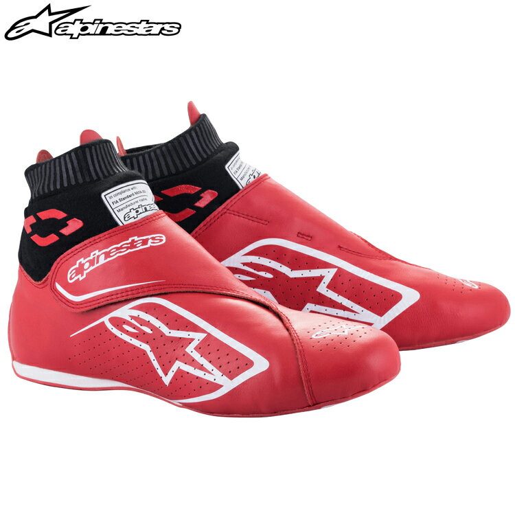 アルパインスターズ レーシングシューズ SUPERMONO V2 SHOES レッド×ホワイト×ブラック (321) FIA8856-2018公認モデル AUTO RACING SHO..