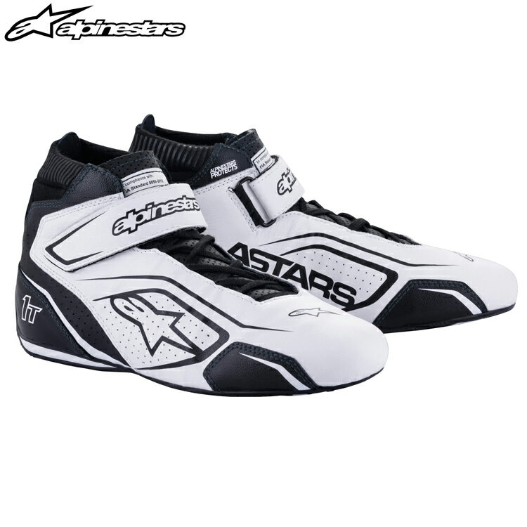 アルパインスターズ レーシングシューズ TECH1 T v3 SHOES ホワイト×ブラック (21) FIA8856-2018公認モデル AUTO RACING SHOES (271002..