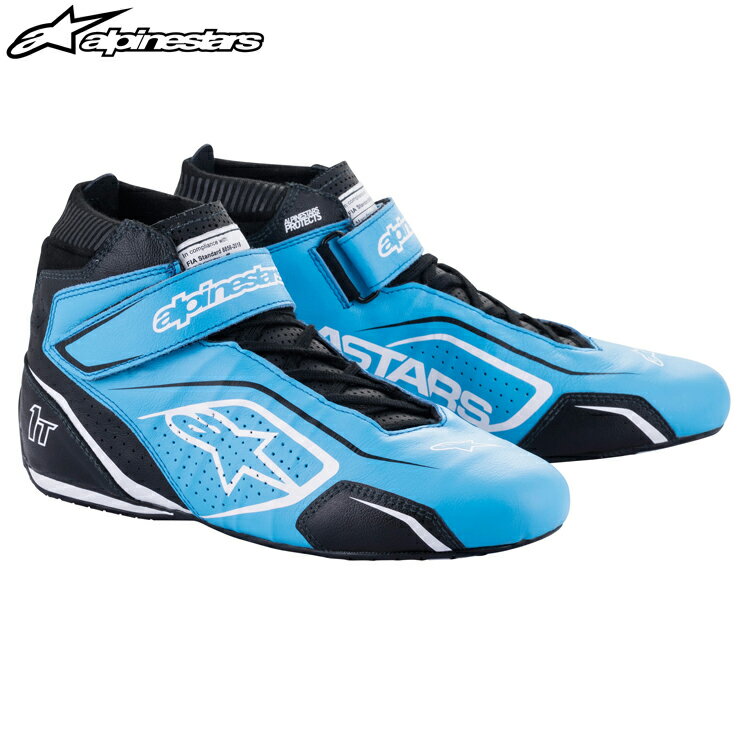 アルパインスターズ レーシングシューズ TECH1 T v3 SHOES ライトブルー×ブラック×ホワイト (7912) FIA8856-2018公認モデル AUTO RACIN..