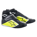 在庫限り:アルパインスターズ レーシングシューズ SUPERMONO V2 SHOES ブラック×イエロー×ホワイト (158) FIA8856-2018公認モ...