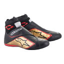 在庫限り:アルパインスターズ レーシングシューズ SUPERMONO V2 SHOES ブラック×ゴールド×レッド (1593) FIA8856-2018公認モ...