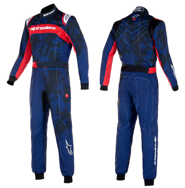 2024NEWモデル アルパインスターズ KMX-9 V3 GRAPHIC5 SUIT ネイビー×レッド (7138) レーシングスーツ レーシングカート用 FIA 8877-20..