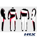 HRX レーシングスーツ ZERO ICON ゼロアイコン ホワイト×ブラック×レッド FIA8856-2018公認 IITALY (HRX-2306RD)