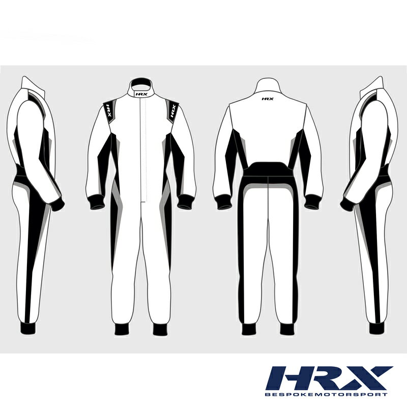 Rakuten - HRX レーシングスーツ VELOCE ベローチェ ホワイト×ブラック×グレー FIA8856-2018公認 IITALY (HRX-2305WH)