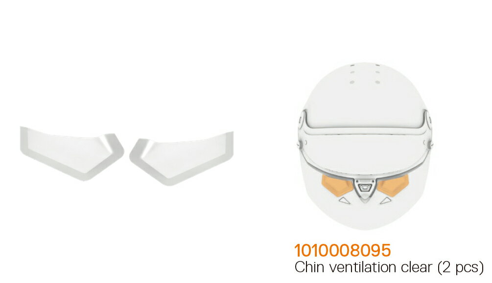 SCHUBERTH シューベルト ヘルメット オプションパーツ Chin ventilations clear（チンスポイラー ベンチ クリアー） SP1 SF2 SF3 SF4用..