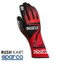 SPARCO スパルコ RUSH KART レッド×ブラック レーシンググローブ レーシングカート 走行会 スポーツ走行用 (002556_RSNR)